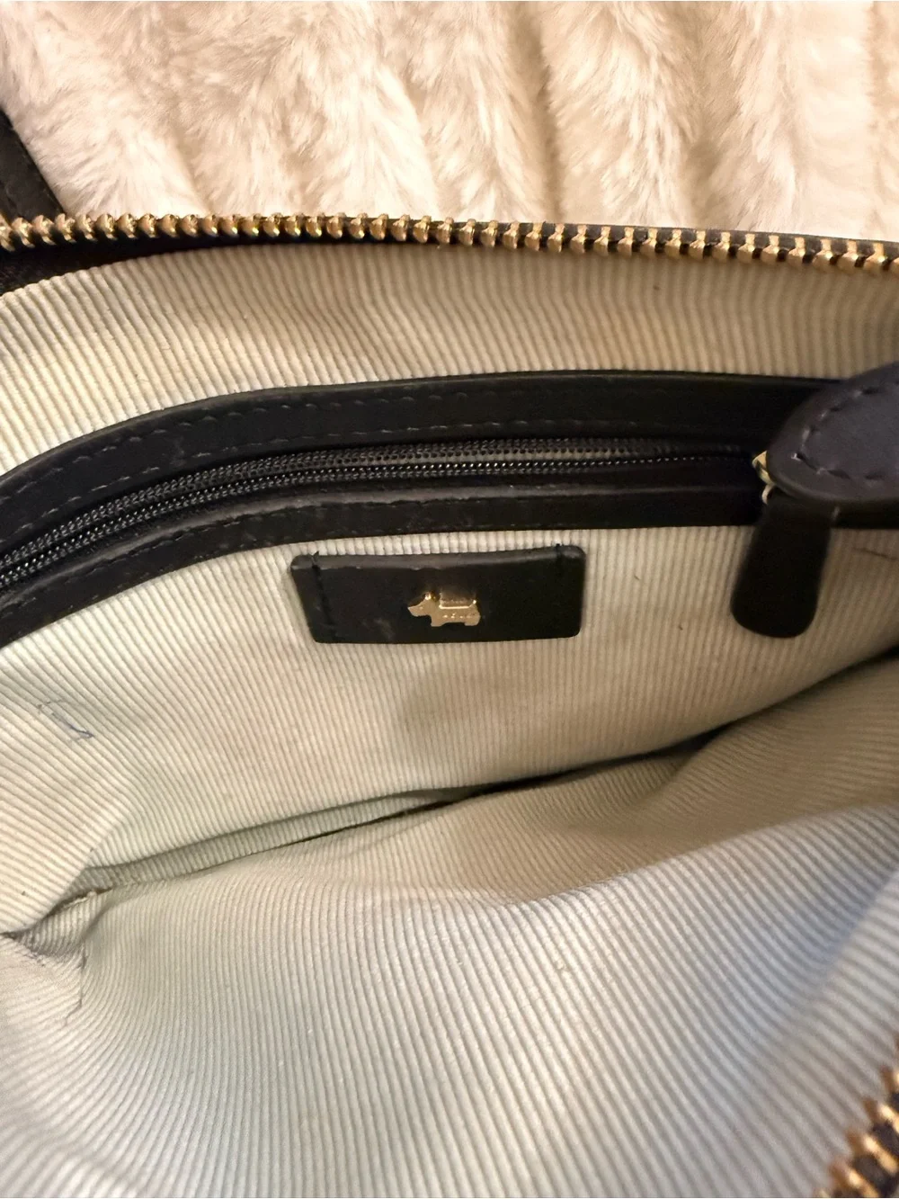 RADLEY LONDON Black Leather Crossbody with Gold Logo